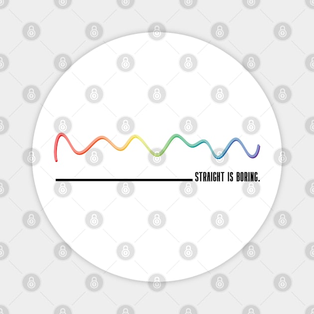 Straight Is Boring - LBGTQ+ Magnet by ANSAN